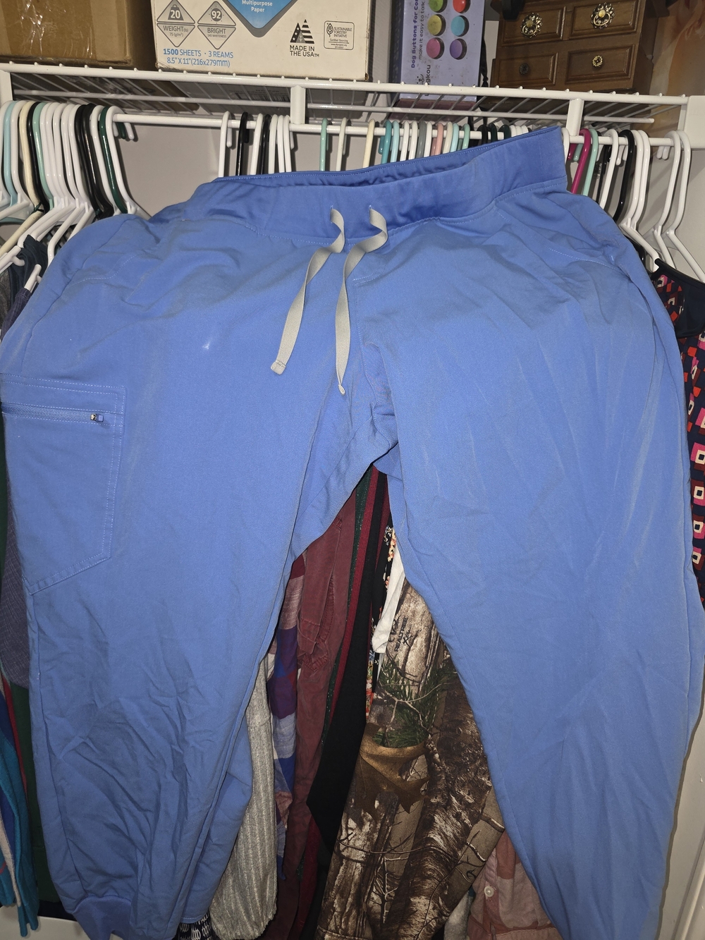 Figs Women's Light Blue Drawstring Jogger Pants